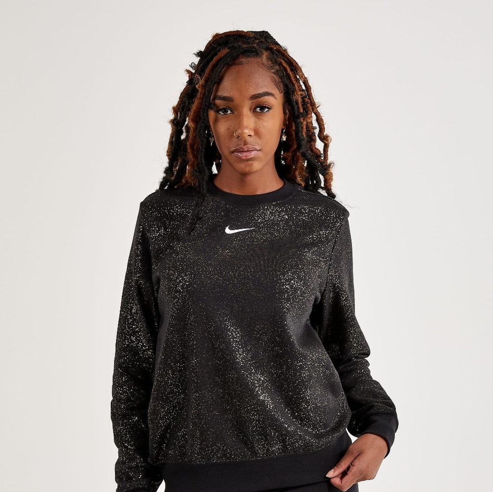 NWT - Nike Black Stardust Allover Print Sweatshirt- Size Small
